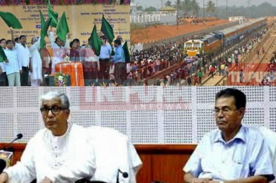Tripura gets 4 Express trains in 1 year as Modi Govt gifts state with 2 more express train on Diwali : Tripura CPI-M govt. failed to increase DA, Pay scale, publicâ€™s source of income in 23 yrs regime 